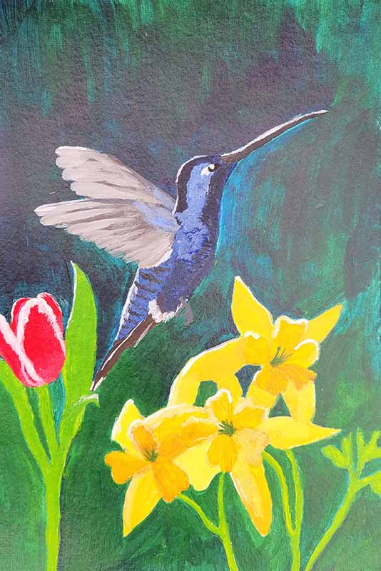 Picture of hummingbird painting