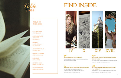 photo of a fantasy magazine intro page